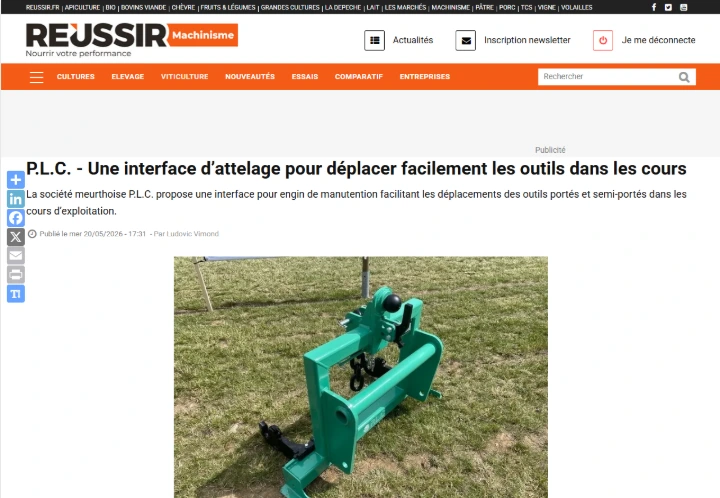 Interface d'attelage PLC